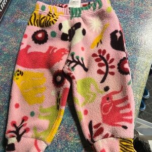 PATAGONIA 3 month baby Colorful Animal Print Fleece Pants